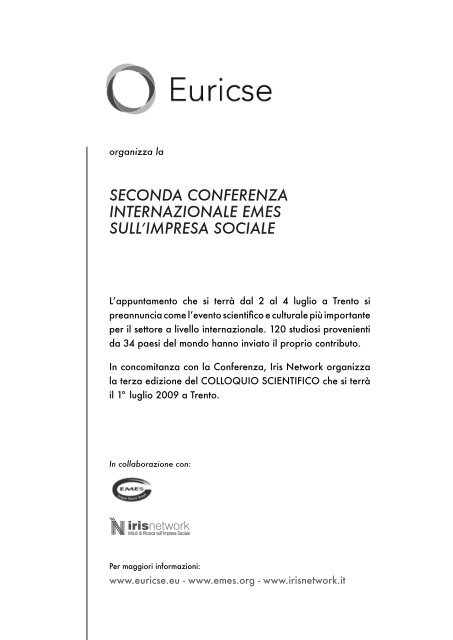 La dimensione multi-stakeholder delle cooperative sociali - Euricse