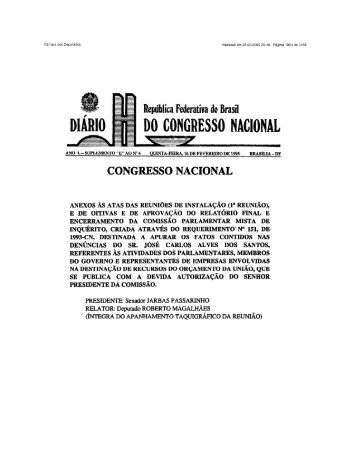diário do congresso nacional - Historiar - História e Genealogia
