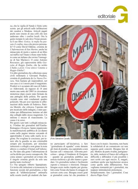 Accesso vietato - Ordine dei Giornalisti dell' Emilia-Romagna