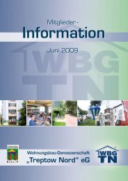 1. Halbjahr 2009 - Wohnungsbau-Genossenschaft „Treptow-Nord“ eG