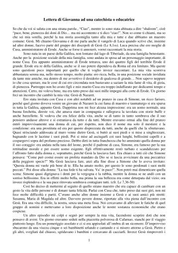 Lettera di Giovanna ad una catechista o educatrice - PARROCCHIA ...