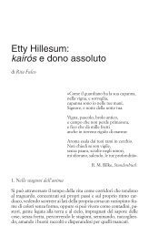 Etty Hillesum: kairós e dono assoluto - Edizioni Studium