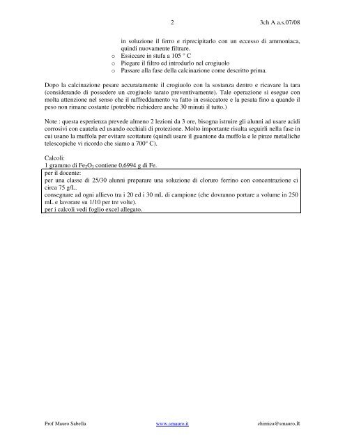 Determinazione del ferro_grav.pdf - Mauro Sabella
