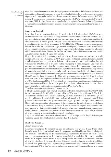 caratterizzazione chimico - fisica di legni bagnati e confronto con ...