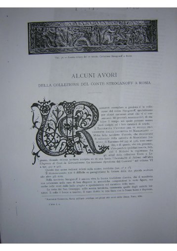 Federico Hermanin, Alcuni avori della collezione Stroganoff Roma ...