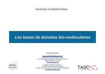 Les bases de données bio-moléculaires - Jacques van Helden ...