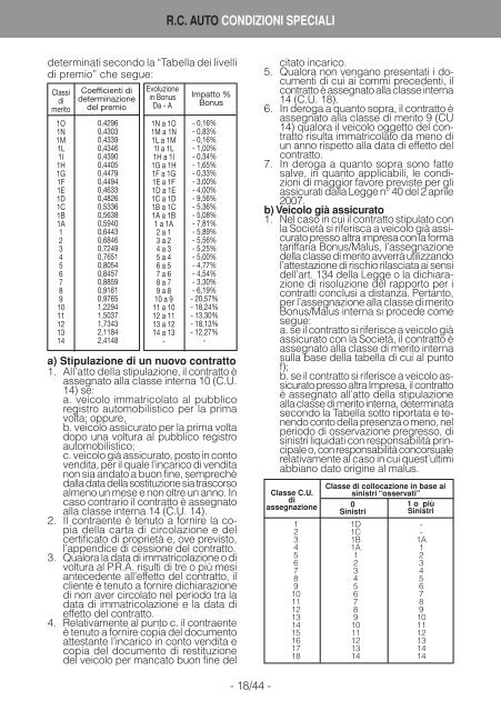 Condizioni contrattuali - Cattolica