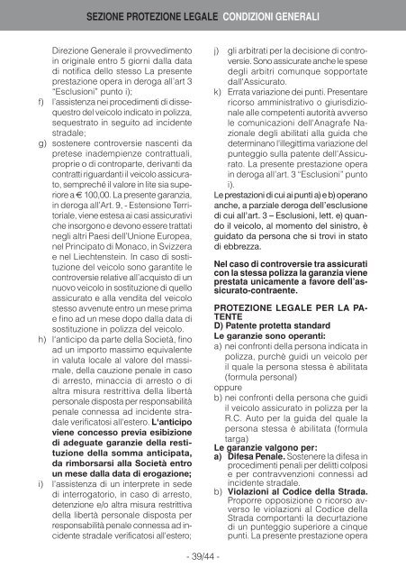 Condizioni contrattuali - Cattolica