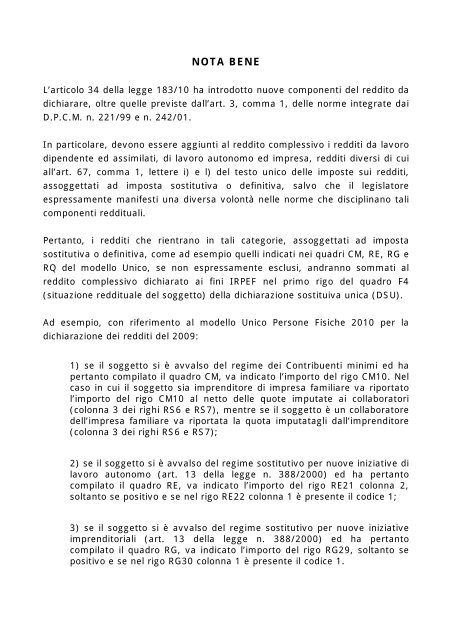 Fac simile di lettera all'inps