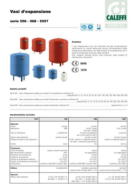 Vasi d'espansione - Caleffi