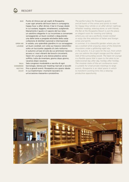 Scarica Brochure Servizi - Rosapetra Spa Resort