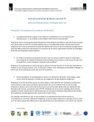 Acta de aclaración de Bases convivE VI - Revista Escala