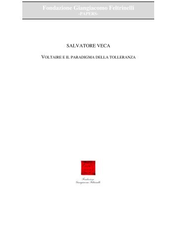 Salvatore Veca - Voltaire e il paradigma della tolleranza