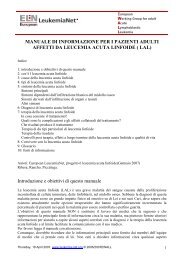 manuale di informazione per i pazienti adulti affetti da leucemia ...