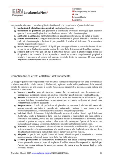 manuale di informazione per i pazienti adulti affetti da leucemia ...