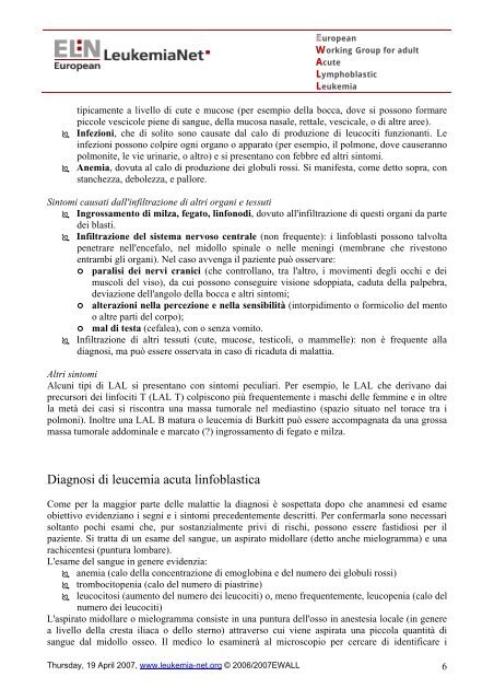 manuale di informazione per i pazienti adulti affetti da leucemia ...