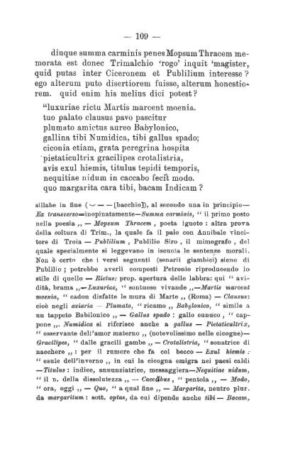 Petronii Cena Trimalchionis, con studii illustrativi e note di Paolo ...