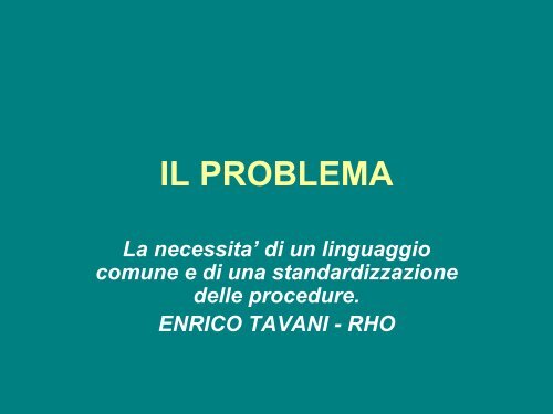 La dimensione del problema diagnostico