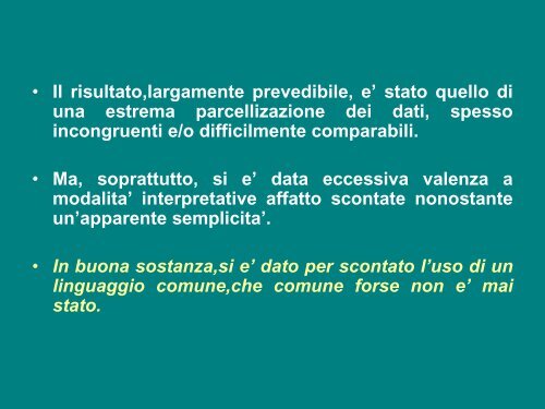 La dimensione del problema diagnostico