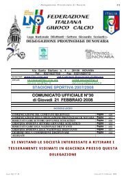 COMUNICATO UFFICIALE N°30 di Giovedì 21 ... - Informacalcio.it