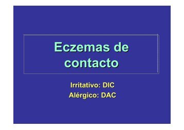 Eczemas de contacto