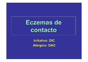 Eczemas de contacto