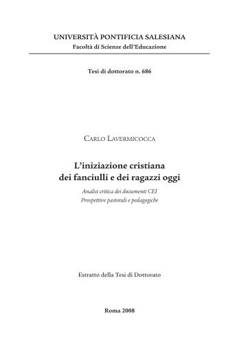 L'iniziazione cristiana dei fanciulli e dei ragazzi oggi - Associazione ...