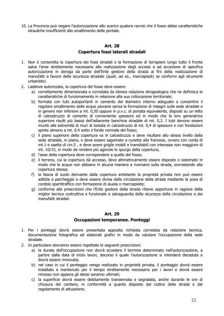 Regolamento per la disciplina delle ... - Provincia di Siena