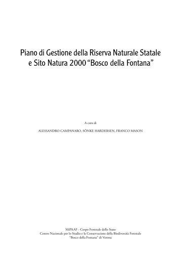 Piano di Gestione della Riserva Naturale Statale e Sito Natura 2000 ...