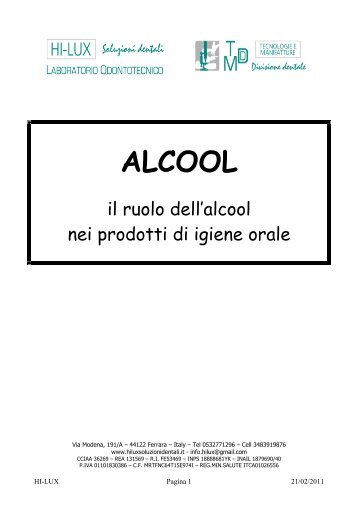 ALCOOL - hiluxsoluzionidentali.it