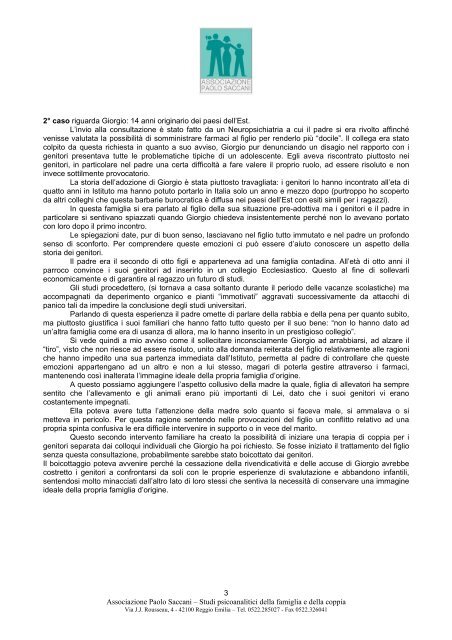 LA FAMIGLIA ADOTTIVA - Associazione Paolo Saccani