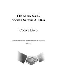 FINAIBA S.r.l.- Società Servizi A.I.B.A Codice Etico