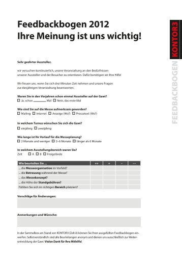 Feedback Aussteller [.PDF]