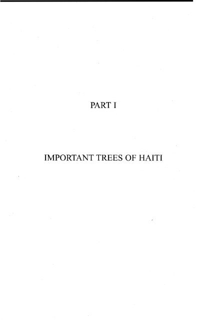 Important Trees of Haiti