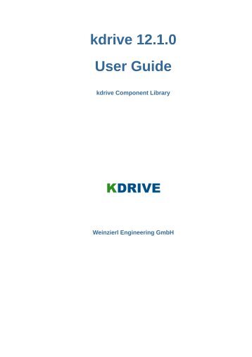 User Guide kdrive 12.1 - Weinzierl Engineering GmbH