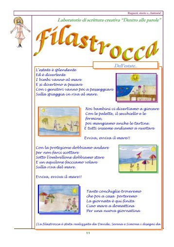 Laboratorio di scrittura creativa “Dentro alle parole” Dell'estate..