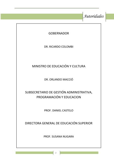 Gobierno de la Provincia de Corrientes - Dirección General de ...