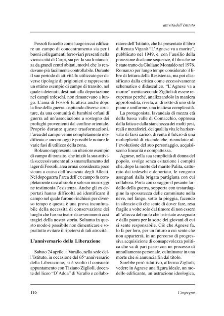 "l'impegno" (1/2010) in formato pdf - Istituto per la storia della ...