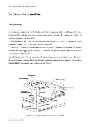 Le discariche controllate - Ingegneria strutturale e geotecnica