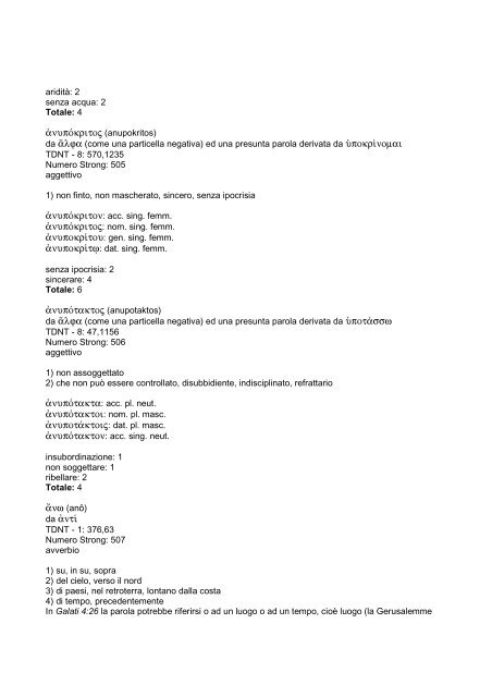 vocabolario greco-italiano del Nuovo Testamento