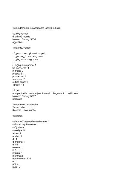 vocabolario greco-italiano del Nuovo Testamento