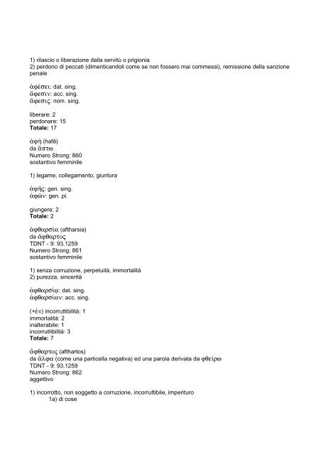 vocabolario greco-italiano del Nuovo Testamento