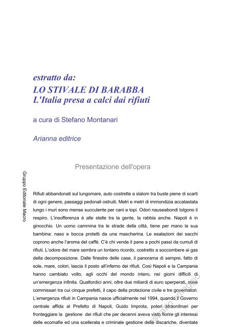 estratto da: LO STIVALE DI BARABBA L'Italia presa a calci dai rifiuti ...