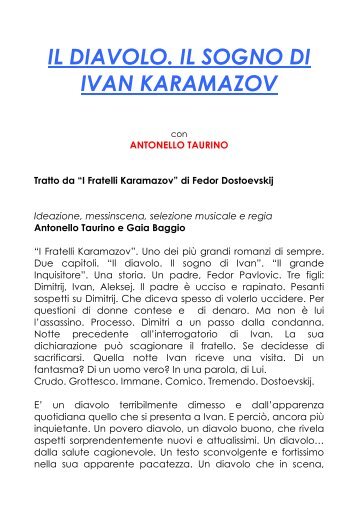 IL DIAVOLO IL SOGNO DI IVAN KARAMAZOV - Spazio Teatro 89