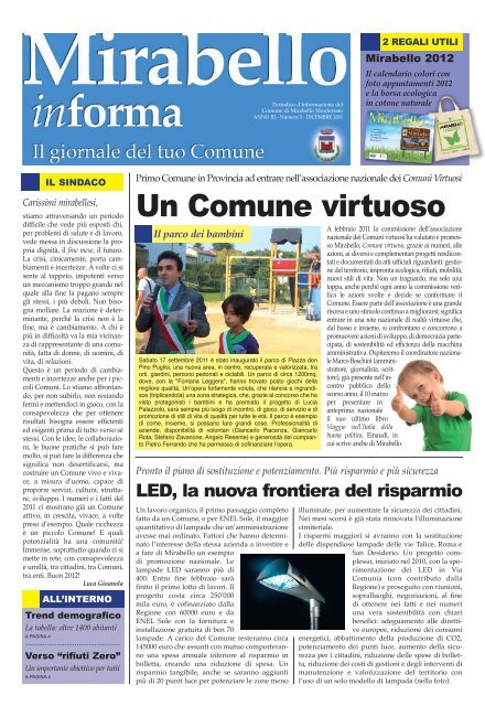 Mirabelloinforma 3-1.2011 WEB.pdf - Comune di Mirabello Monferrato