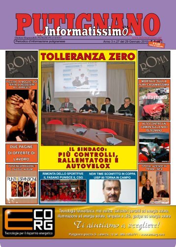 TOLLERANZA ZERO - Putignano Informatissimo