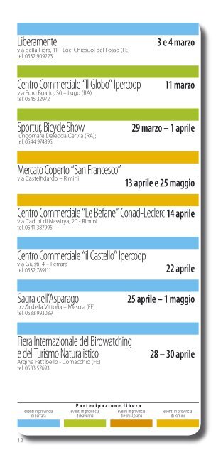 calendario eventi - Strada del Pesce