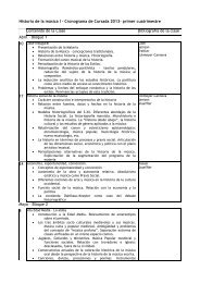 Cronograma de clases 1° cuatrimestre 2013