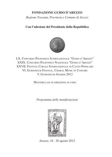Programma completo delle manifertazioni in pdf - Fondazione Guido ...