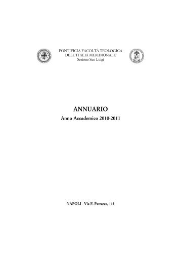 2010-2011 - Pontificia Facoltà Teologica dell'Italia Meridionale